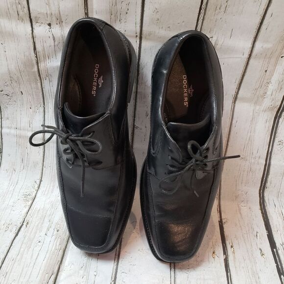 DOCKERS genuine leather men's dress laced  shoes size 8.5W - Picture 11 of 16